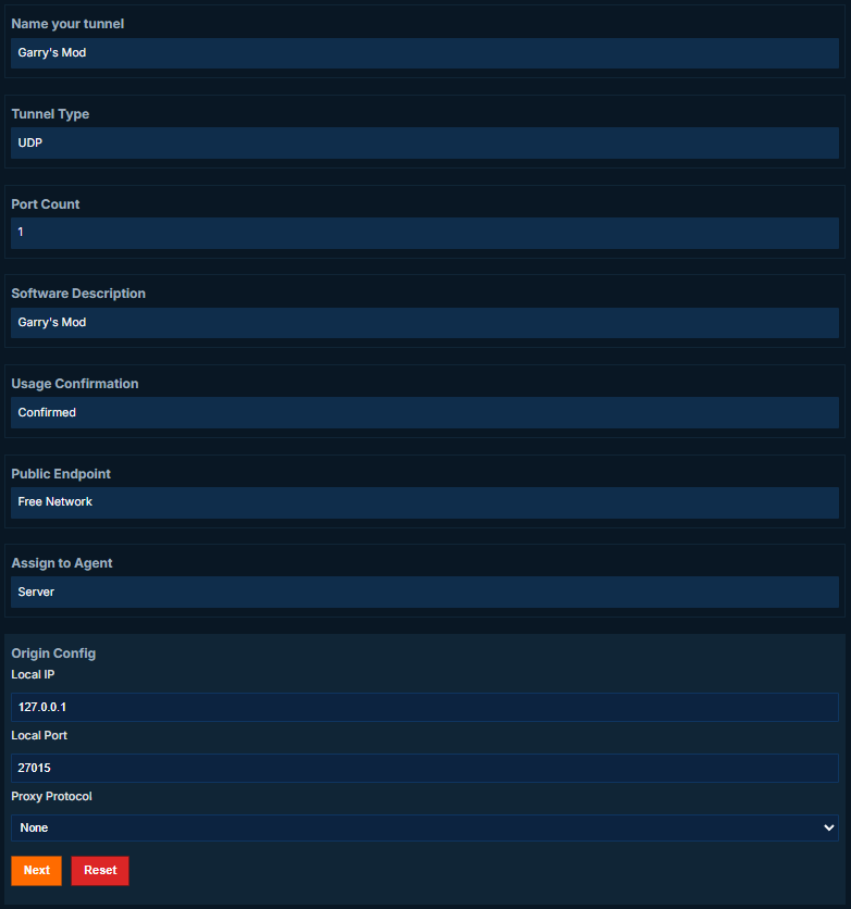Garry's Mod Tunnel Config