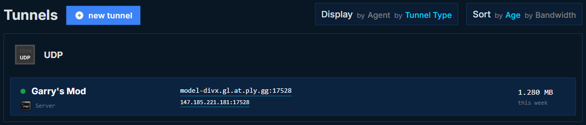 Garry's Mod Tunnel Info